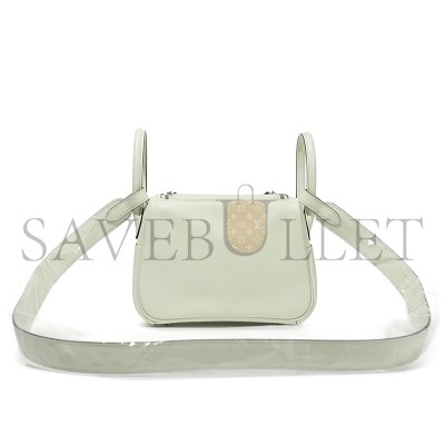 HERMES MINI LINDY 20 VERT FIZZ SWIFT PALLADIUM HARDWARE (19*12.5*9cm)